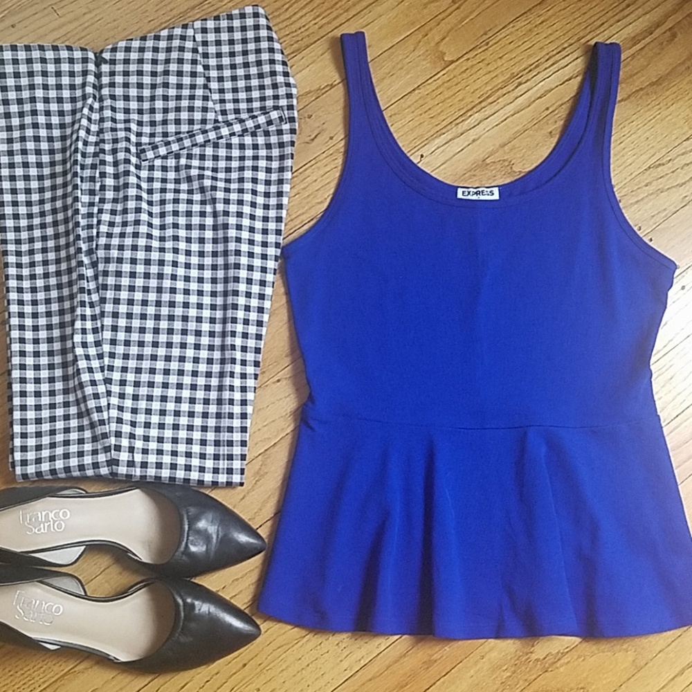 Express Peplum Waist Top Small - Picture 4 of 4